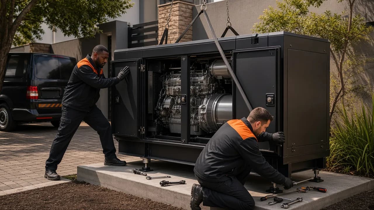 Generator at a site where the supply may be single-phase or three-phase
