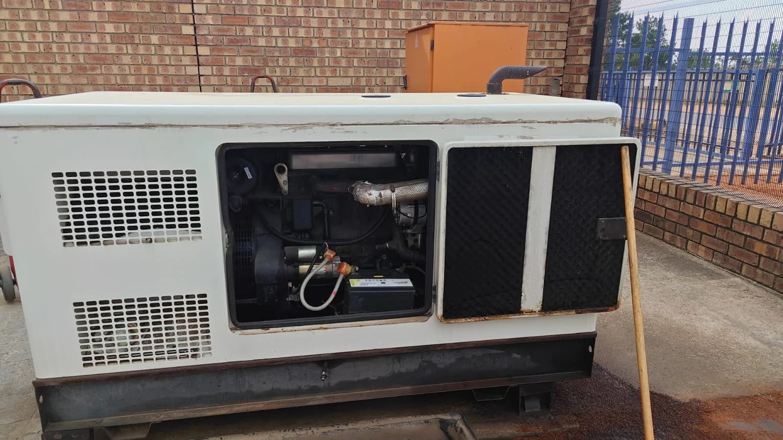 Diesel generator during an onsite service visit