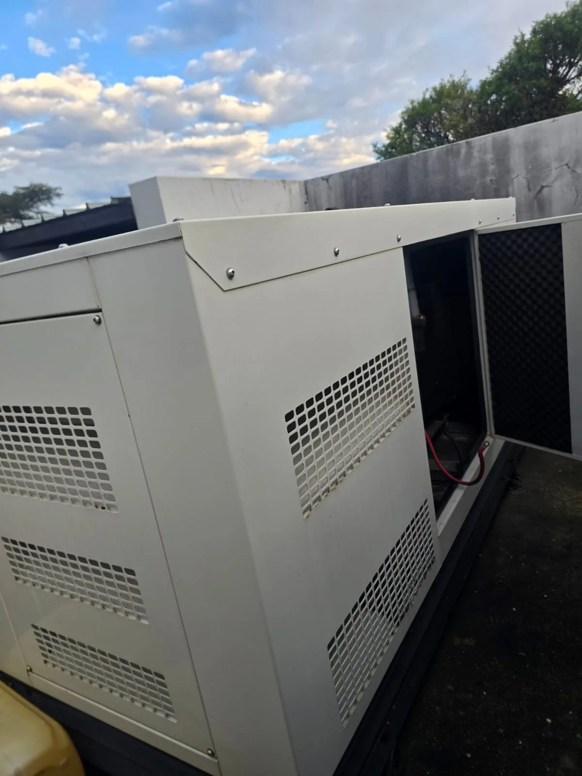 Diesel generator during an onsite service visit