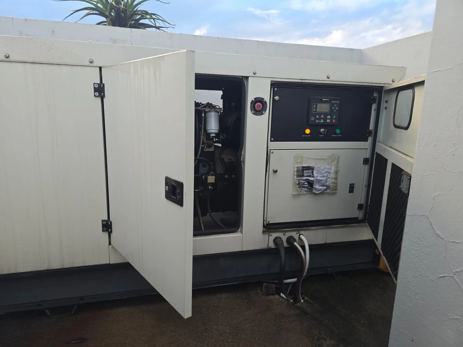 Diesel generator during an onsite service visit