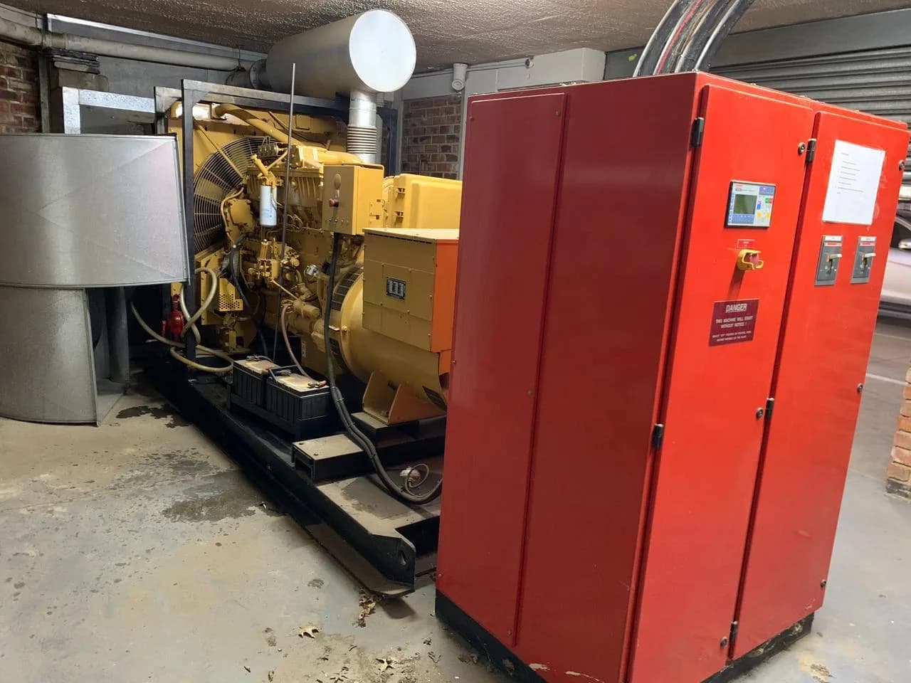 Diesel generator during an onsite service visit
