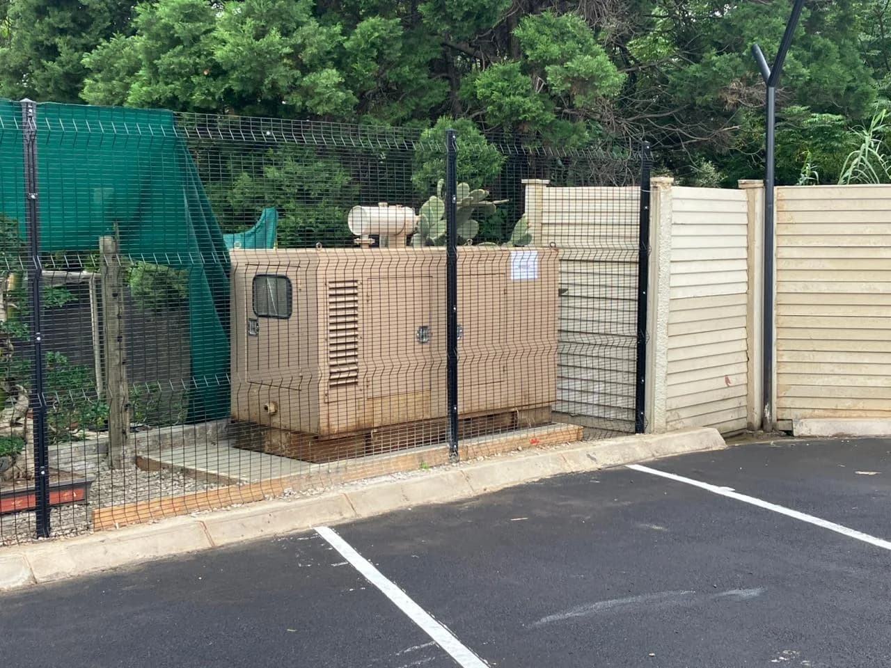 Diesel generator during an onsite service visit