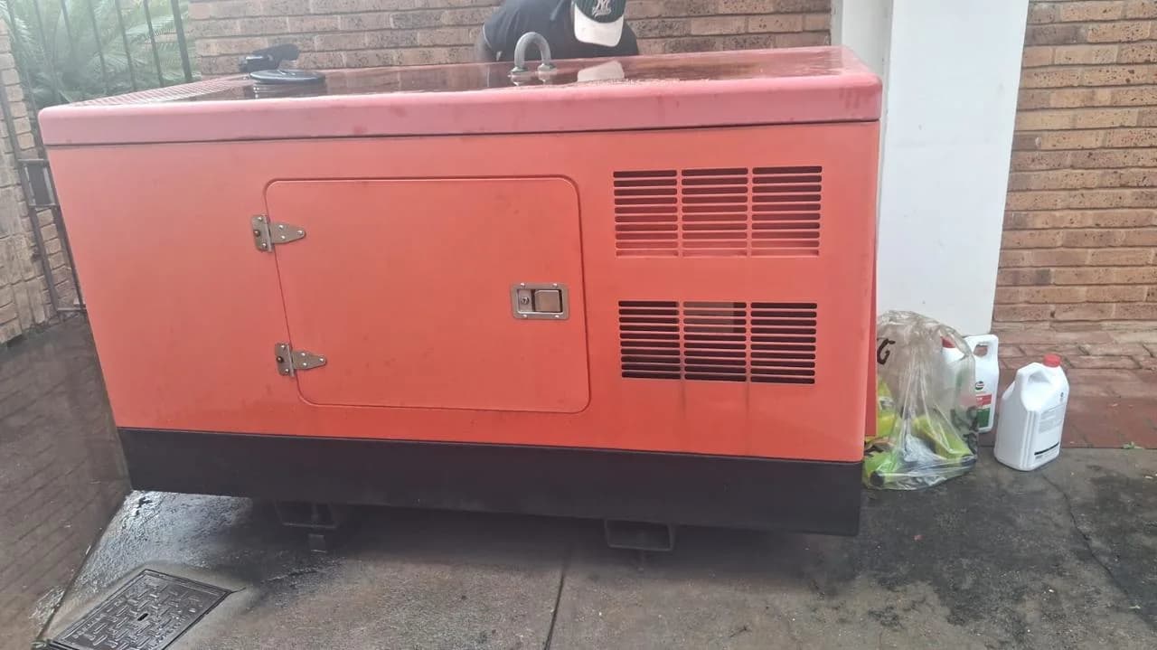 Diesel generator during an onsite service visit