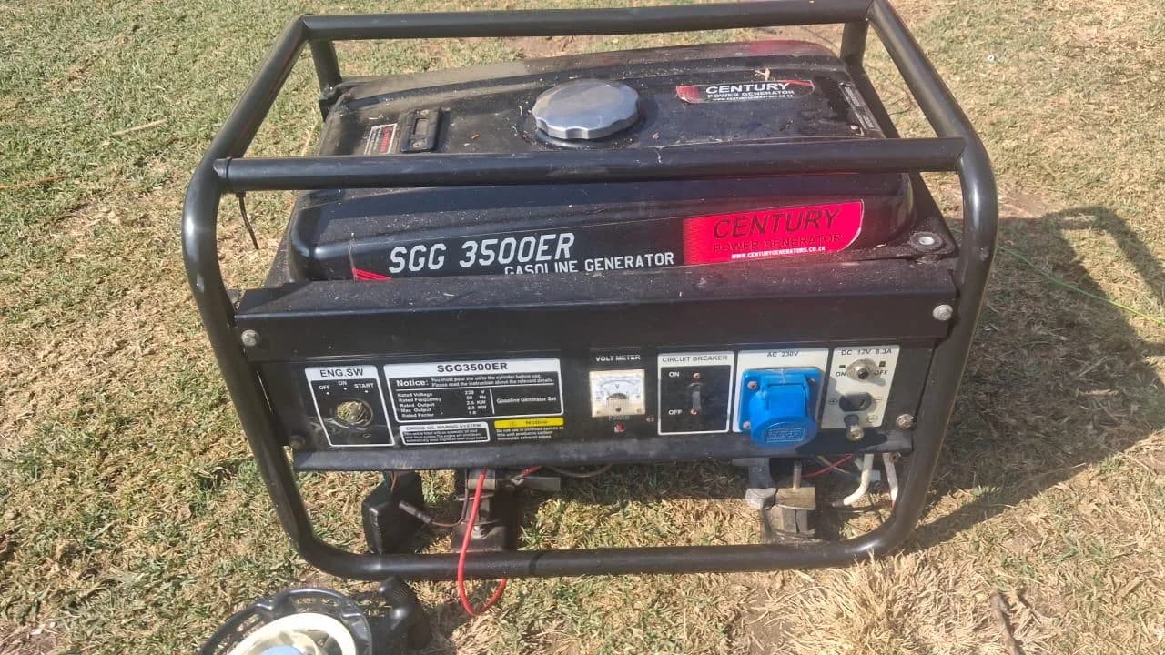 Diesel generator during an onsite service visit