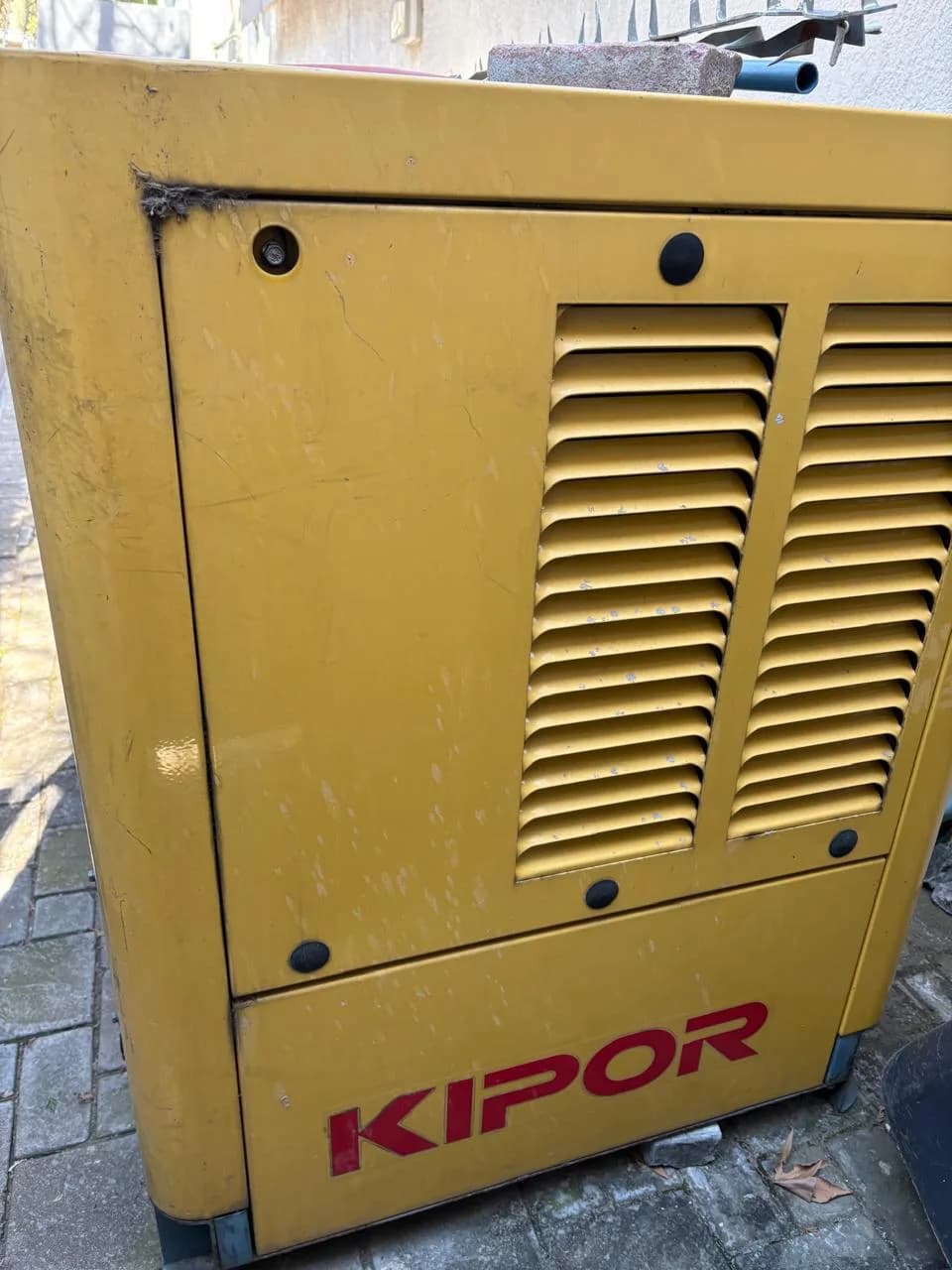 Diesel generator during an onsite service visit