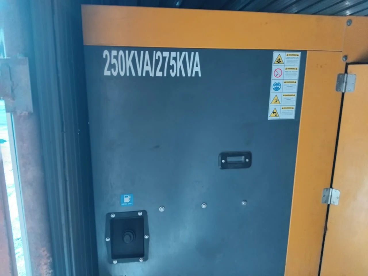 Diesel generator during an onsite service visit