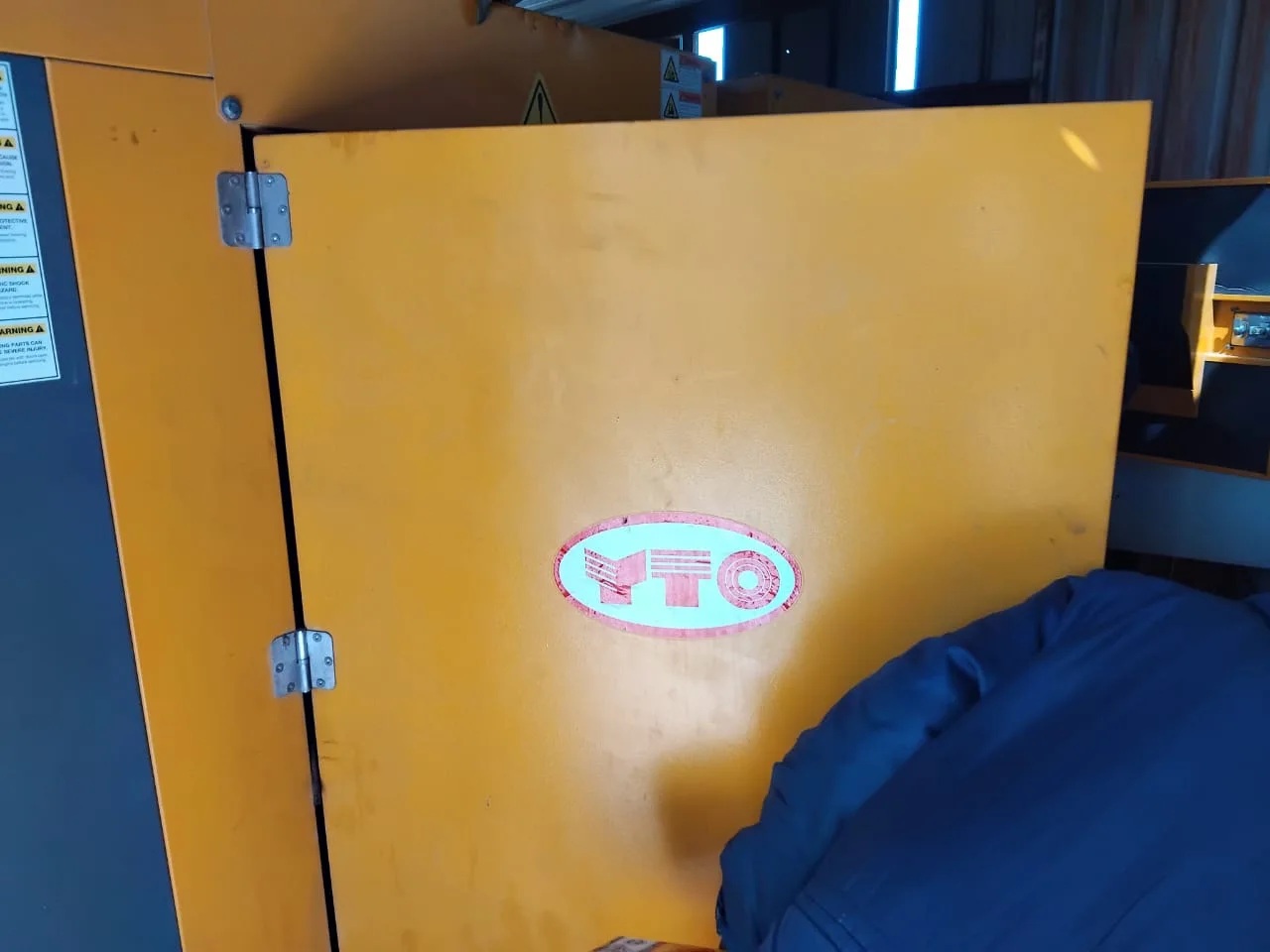Diesel generator during an onsite service visit