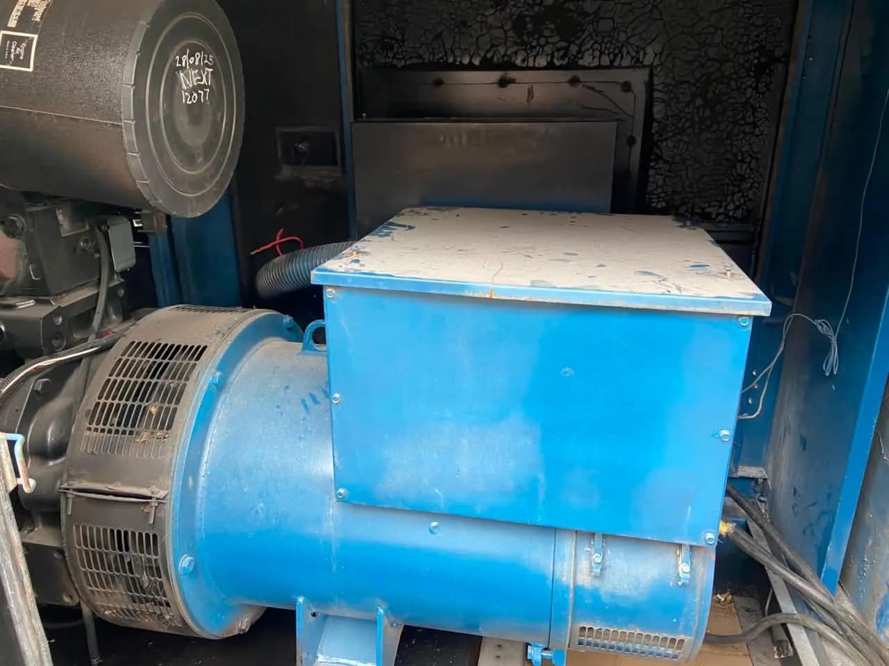 Diesel generator engine inspected while tracing exhaust smoke