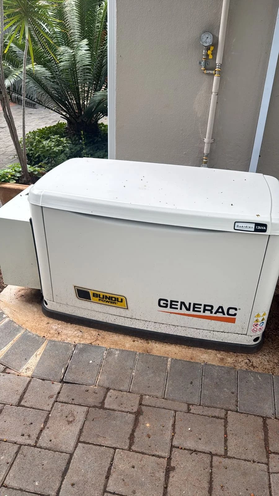Generac diesel generator during service